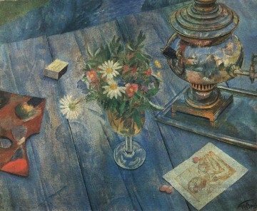Artworks in 150 Subjects Painting - still life with samovar 1920 Kuzma Petrov Vodkin
